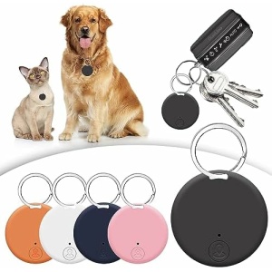 Mini GPS Tracking Tags, Keys Finder and Phone Finder, Portable Bluetooth Intelligent Anti-Lost Device for Bags, Pets, Wallet, Luggage and More, App Control (Black)