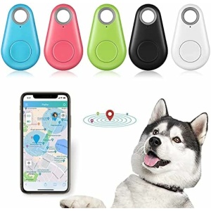 2023 Portable GPS Tracking Mobile Smart Anti Loss Device Key Finder Locator GPS Smart Tracker Device for Kids Dog Pet Cat Wallet Keychain Luggage,Alarm Reminder, App Control (1-Pack) Black