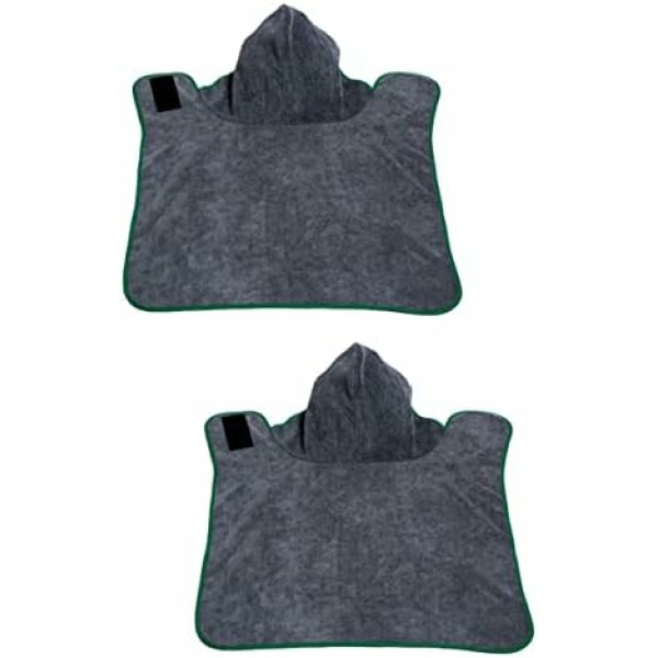 2pcs Towel Quick Gown Towels Grey Medium Kitten Pet Coat Robe S Fast Wearable Large Bath Cat with Drying Pajamas Size Absorbent Super Bathrobe Dog Puppy Hooded - Hood Night
