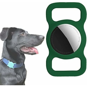 Air Tag Case Protective Cover for Apple AirTag by Wild WIllow Pet Dog Cat Collar Anti-Lost GPS Tracker Loop Protector… (Green)