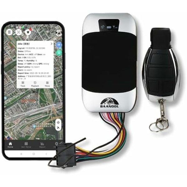 BAANOOL BN-303F/G 2G GPS Tracker for Vehicles Fuel Car Tracker Device No Monthly Fee Intelligent Management Tracking System Free Subscription (BAANOOL-303G)