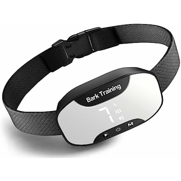 Bark Collar for Dogs,Smart Dogs Anti Barking Collar Rechargeable,IP67 Waterproof Adjustable Sensitivity & Intensity Beep Vibration Dog Bark Collar Prefer for 5-150 Lbs Dogs,Large/Medium/Small Dogs