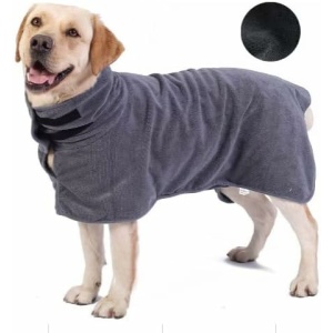 Bemodst Dog Drying Coat -Dry Fast Dog Bag - Dog Bathrobe Towel - Pet Drying Moisture Absorbing Bath RobeMicrofibre Fast Drying Super Absorbent Pet Dog Cat Bath Robe Towel,Luxuriously Soft