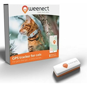 Cat GPS Tracker – Weenect XS (White Edition 2023) | Real-Time GPS Tracking | Smallest Tracker on The Market | Subscription Required