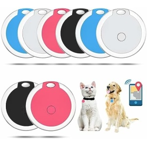 Copkim 8 Pcs GPS Key Finder Locator Portable GPS Tracker Device Mobile Tracking Smart Anti Loss Dog Locator for Pets Cat Keys Wallets Luggage, App Control with iOS Android, 4 Colors
