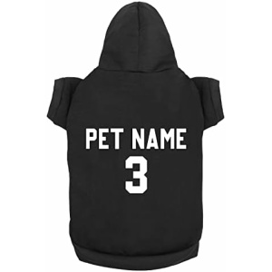 Custom Dog Clothes - Design Your Own Pet Hoodie Add Name Number Personalized Sweater Jersey for Small Medium Large Dogs