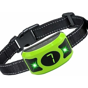 Dog Bark Collar, Rechargeable Anti Barking Collar for Small Medium Large Dogs with 4 Training Modes and 7 Level Sensitivity Adjustable, Beep Vibration and Harmless Shock, Smart Correction