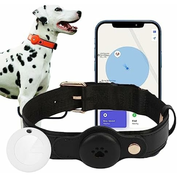 Dog GPS Tracker, IP67 Waterproof Location Pet Tracking Collar GPS Activity Monitor for Dogs, Real-Time GPS Tracking Pet Collar Device for Small Medium Large Dogs, Pet Activity Tracker for iOS