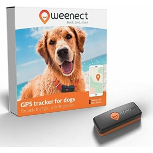 Dog GPS Tracker – Weenect XS (Black Edition 2023) | Real-Time GPS Tracking | Smallest Tracker on The Market | Subscription Required