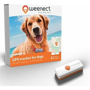 Dog GPS Tracker – Weenect XS (White Edition 2023) | Real-Time GPS Tracking | No Range Limit | Smallest Tracker on The Market | Subscription Required