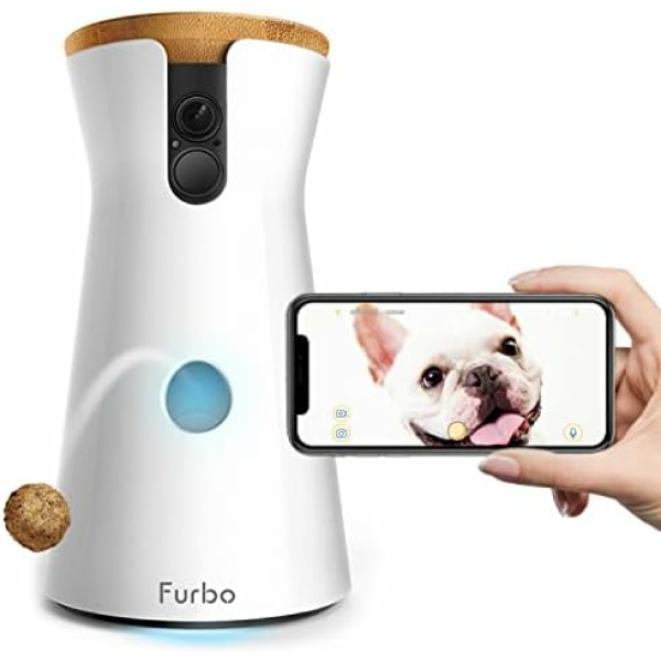 Furbo Dog Camera: Treat Tossing, Full HD Wifi Pet Camera and 2-Way Audio, Designed for Dogs, Compatible with Alexa (As Seen On Ellen)