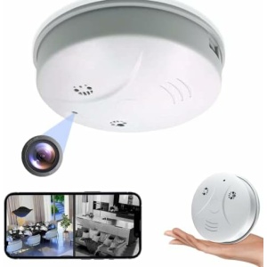 Hidden Camera Smoke Detector WiFi Spy Camera HD 1080P Wireless Small Nanny Cam with Night Vision and Motion Detection for Home Surveillance Security Cameras Indoor/Outdoor Wireless