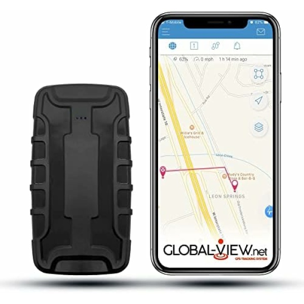 Hidden Magnetic GPS Tracker Car Tracking Device with Software (Long Battery Life) Real Time Truck, Asset, Elderly, Teenager Tracker - Covert Tracker - Fleet Tracking Global-View
