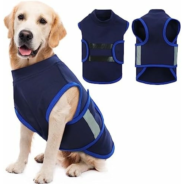 IDOMIK Dog Anxiety Vest, Comfort Soft Dog Thunder Jacket Anxiety Calming Vest Coat for Small Medium Large Dogs, Dog Anxiety Relief Shirt Wrap for Thunderstorms, Fireworks, Vet Visits, Separation,M