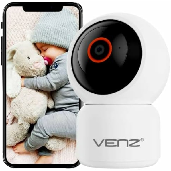 Indoor Security Camera 2K, Dog Cat Camera with Phone App,360° Wireless 3MP Cameras for Baby Pet Monitor with Night Vision, 2 Way Audio, Motion Deteciton, 2.4Ghz WiFi, Compatible with Alexa & Google