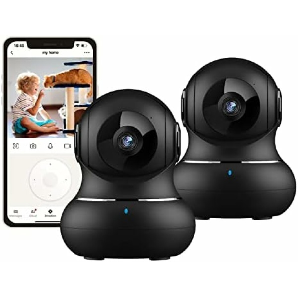 Indoor Security Camera, litokam 360 Pan/Tilt Home Security Camera with Motion Detection, 1080P Pet Camera with Phone App, Baby Monitor with Night Version, WiFi Camera-Two Way Audio, Work with Alexa