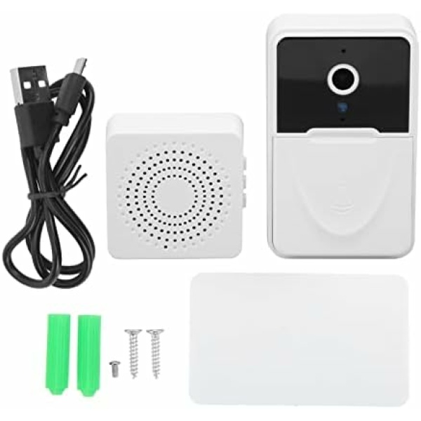 KIMISS Security Video Intercom X3 Smart Video Doorbell WiFi Visible Two Way Voice Night Vision HD Door Doorbell Camera for Home Security Baby Monitor Pets