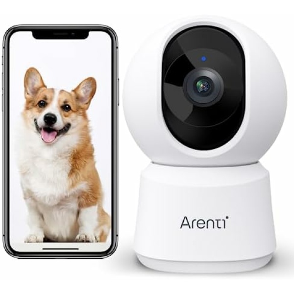 LAXIHUB for Arenti Pet Dog Camera, 2K Indoor Security Camera, Pan/Tilt 2.4GHz WiFi Camera with Super IR Night Vision, Motion Detection & 2-Way Audio, Compatible with Alexa & Google Assistant