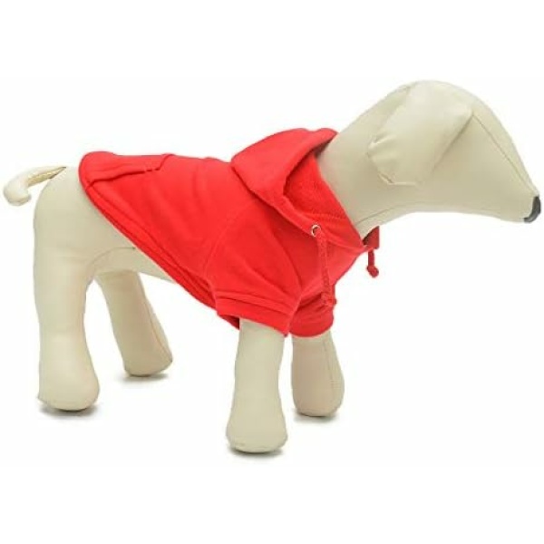 Lovelonglong Pet Clothing Clothes Dog Coat Hoodies Winter Autumn Sweatshirt for Small Middle Large Size Dogs 11 Colors 100% Cotton 2018 New (XL, Red)