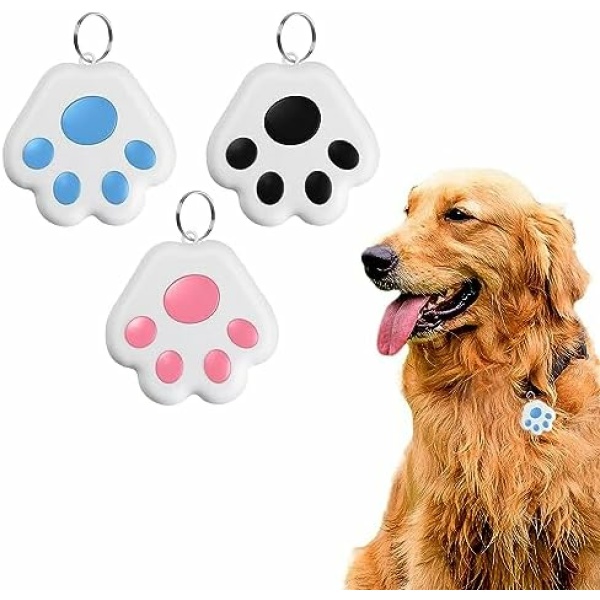 Mini GPS Tracking Device, Dog Bluetooth Tracker, Portable Bluetooth Intelligent Anti-Lost Device for Bags, Pets，Wallet，Luggage and More, Key Finder, App Control (Blue)