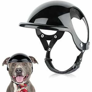 NAMSAN Large Pet Dog Helmet with Ear Hole Motorcycle Dog Helmet Multi-Sport Dog Hard Hat Outdoor Bike Doggy Cap for Dogs, Large