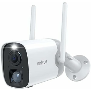 NETVUE Security Camera Wireless Outdoor, 2K Color Night Vision AI Motion Detection, WiFi Home Outdoor Camera, IP65 Weatherproof, 2 Way Audio, Spotlight Siren Alarm, Cloud/SD Storage