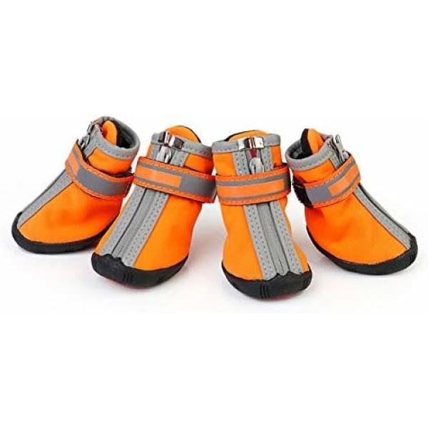Pet Shoes Sports Mountain Wearable PVC Soles Waterproof Reflective Dog Boots for Small Medium Large Dog