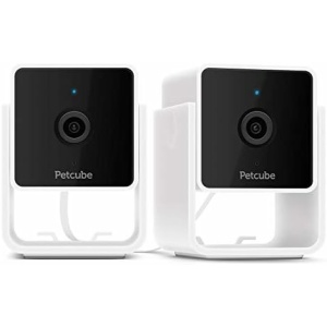 Petcube Pack of 2 Cam Indoor Wi-Fi Pet and Security Camera with Phone App, Pet Monitor with 2-Way Audio and Video, Night Vision, 1080p HD Video and Smart Alerts for Ultimate Home Security (2 Pack)