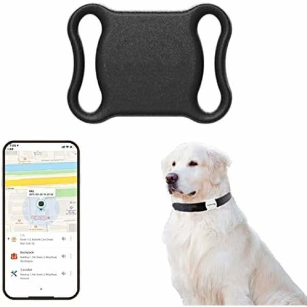 REOTEL Mini Dog Dog Pet GPS Tracking Device, Network Tracker&Item Locator for Keys Anti-Loss Device Waterproof Device Tool Pet Locator,Black