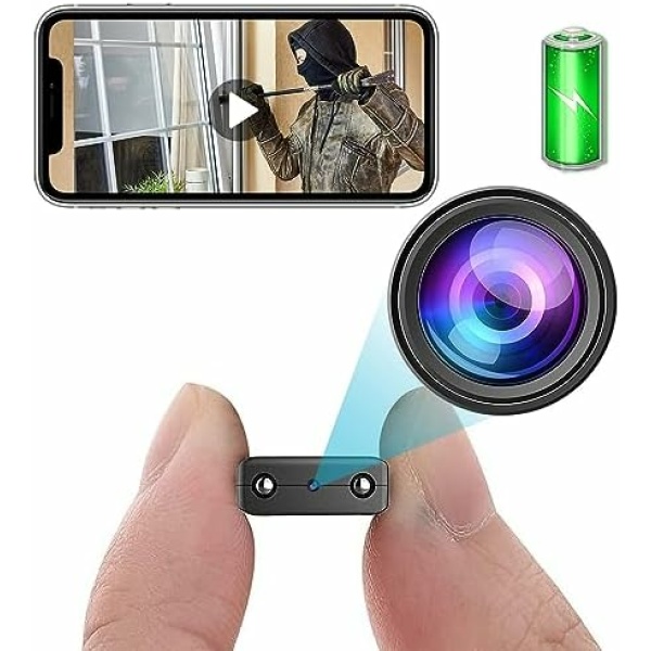 Smallest Battery Wireless WiFi Camera,HD1080P SpyCameras For Home Security,Pet Camera,Smart Home Baby Monitor Camera with Night Vision,Motion Detection,Cloud Storage for Security with iOS Android APP