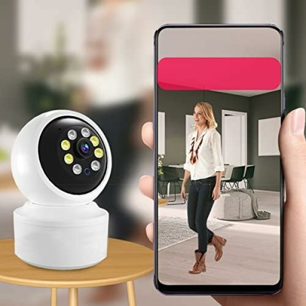 Smart Security Camera, 1080p HD WiFi Camera 2.4GHz & 5G WiFi, 360 Views, with Night Vision, Motion Detection for Baby and Pet Monitor