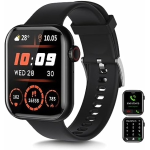 Smart Watch for Android iOS(Answer/Make Call) - 1.9" Full Touch Screen Smartwatch for Men Women, 120 Sport Modes, Fitness Tracker Smart Watch with Heart Rate Sleep Monitor, BP, SpO2, AI Voice