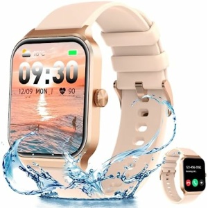 Smart Watches for Women(Call Receive/Dial), 1.96'' Larger HD Touch Bluetooth Call and Text Fitness Tracker Watch, Waterproof Smartwatch for Android Phones with Heart Rate, Blood Oxygen, Sleep Monitor
