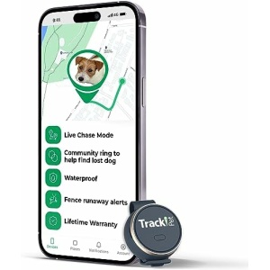 Tracki Cat Dog GPS Tracker Tiny & Light Waterproof Fits All Pet Collars, Unlimited Distance Works Worldwide Mini Size Smart Locator Subscription required
