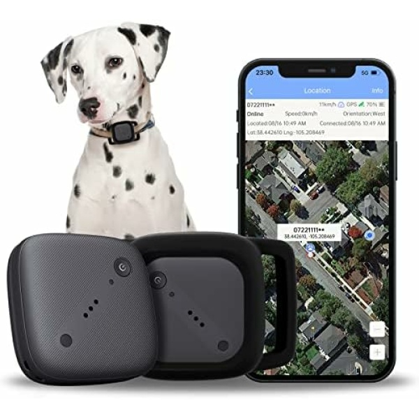 Tradmnoi Pet Tracker Mini GPS Tracker 4g and Protect with Ease! pet Ease Discover The Pet Locator - Lightweight, Real-time Tracking, Virtual Fence, Precision Positioning, and Convenient Charging!