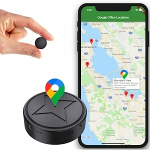 WEERSHUN GPS Strong Magnetic Vehicle Anti-Lost Tracker, Mini Tracker for Vehicles No Subscription - Smallest Locator Real Time, Anti-Theft Micro Tracking Device with Free App (A)