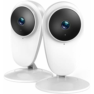 WiFi Camera for Baby/Pet Elder/Nanny, 1080P Indoor Home Camera with Sound and Motion Detection, Baby Monitor with Camera and Audio, Infrared Night Vision, 2pack