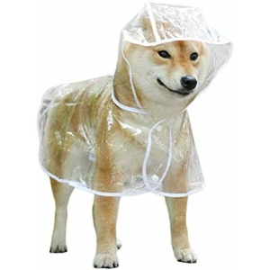 Xfyyzy Dog Raincoats, Waterproof Clear Pet Raincoat, Portable Pet Raining Coat Breathable Lightweight Dog Rain Poncho for Outdoor Walking in Rainning Days