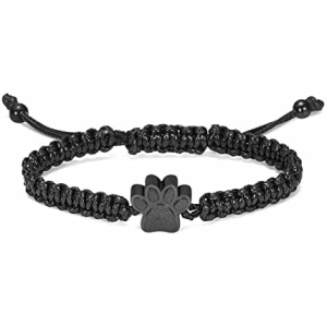 constantlife Cremation Bracelet for Pets Ashes - Dog Paw Pendant Bangle Stainless Steel Memorial Urn Jewelry