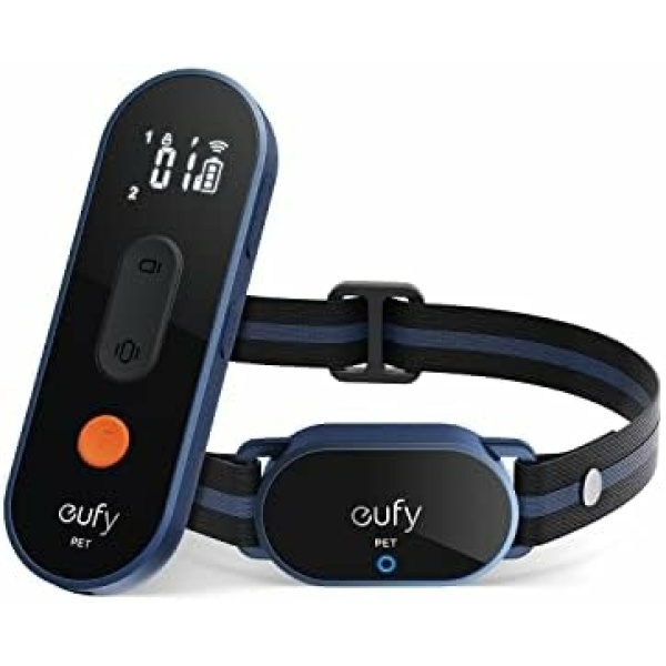 eufy Pet Training Collar for Large and Medium Dogs, Rechargeable and Adjustable Collar with Remote, 3 Safe Training Modes, Soft Silicone Connectors, Safety Lock, IPX7 Waterproof, Large Remote Range