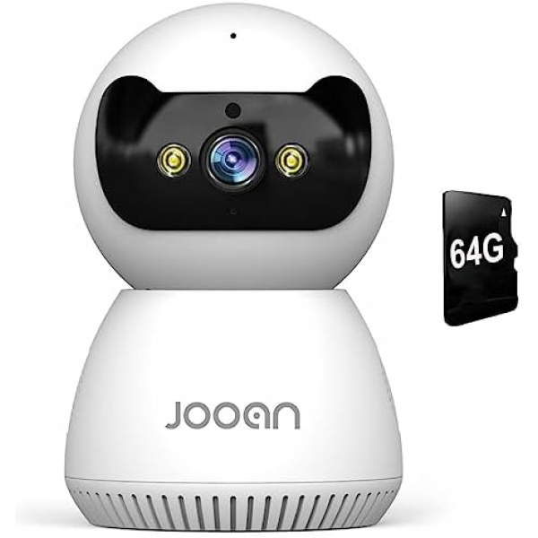 【5MP & 5G/2.4G WiFi】 Security Camera Indoor,5MP PTZ WiFi Camera for Home Security,Auto Tracking,Color Night Vision,Floodlight & Siren Alarm,Ideal for Baby Monitor/Pet Camera(64GB Card Included)